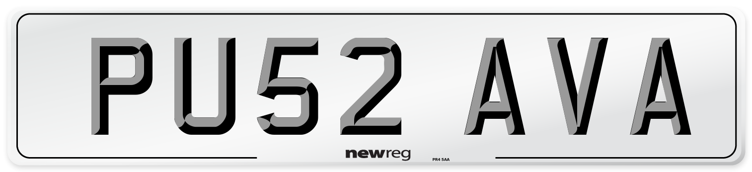 PU52 AVA Number Plate from New Reg
